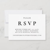 Elegante Huwelijksreactiekaart RSVP Kaartje (Voorkant)