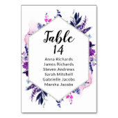 Elegante huwelijksreceptie Gast Zitkaart Kaart (Achterkant)