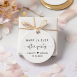 Elegante huwelijksreceptie na feest dank u bedankjes labels