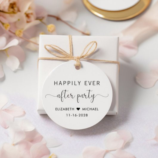 Elegante huwelijksreceptie na feest dank u bedankjes labels