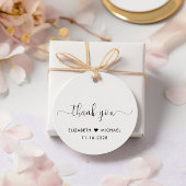 Elegante huwelijksreceptie na feest dank u bedankjes labels