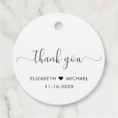 Elegante huwelijksreceptie na feest dank u bedankjes labels (Voorkant)