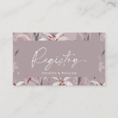 Elegante huwelijksregisterkaart  informatiekaartje (Achterkant)