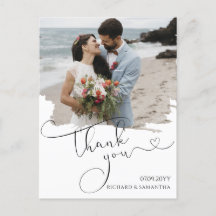 Elegante Huwelijksscript Bedankt Foto