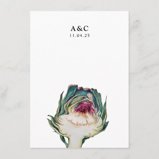 Elegante huwelijkstafel menu waterverf (Achterkant)