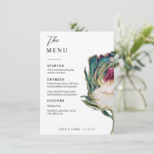 Elegante huwelijkstafel menu waterverf (Staand voorkant)