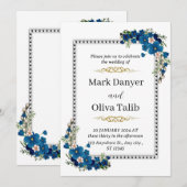 Elegante huwelijksuitnodiging | Aangepast ontwerp Kaart (Voorkant / Achterkant)