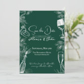 Elegante huwelijksuitnodiging Bewaar de datum Kaar Save The Date (Staand voorkant)