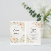 Elegante huwelijksuitnodiging – Classic & Timeless Briefkaart (Staand voorkant)