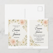 Elegante huwelijksuitnodiging – Classic & Timeless Briefkaart (Voorkant / Achterkant)