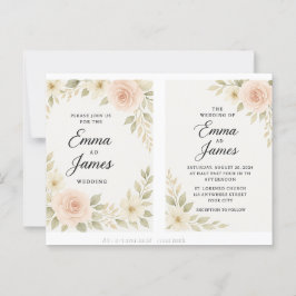 Elegante huwelijksuitnodiging – Classic & Timeless Briefkaart