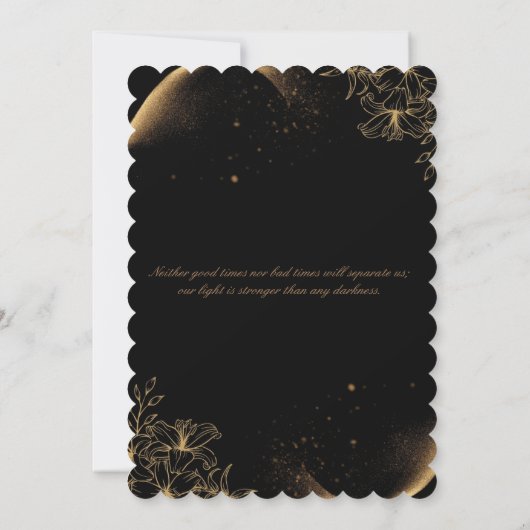 Elegante huwelijksuitnodiging - Classic & Timeless Kaart (Achterkant)