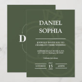 Elegante huwelijksuitnodiging Design - Celebrate L Kaart (Voorkant / Achterkant)