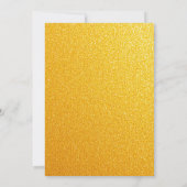 Elegante huwelijksuitnodiging - Gold Glitter Kaart (Achterkant)