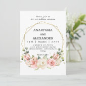 Elegante huwelijksuitnodiging. kaart (Staand voorkant)