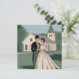 Elegante huwelijksuitnodiging Kaart vieren liefde