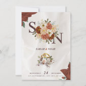 Elegante huwelijksuitnodiging – klassiek en romant kaart (Voorkant)