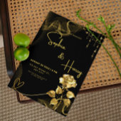 Elegante huwelijksuitnodiging - klassieke trouwsti kaart