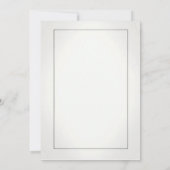 Elegante huwelijksuitnodiging met wit kaart (Achterkant)