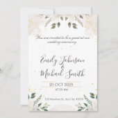 Elegante huwelijksuitnodiging - Modern ontwerp Kaart (Voorkant)