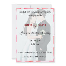 Elegante huwelijksuitnodiging, moderne bruid en br