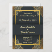 Elegante huwelijksuitnodiging | Moderne bruiloft K Kaart (Voorkant)