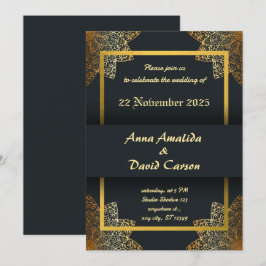 Elegante huwelijksuitnodiging | Moderne bruiloft K Kaart