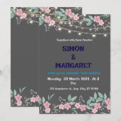 "Elegante Huwelijksuitnodiging op Maat" Kaart (Voorkant / Achterkant)