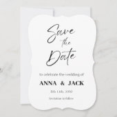 Elegante huwelijksuitnodiging Save the Date Kaart (Voorkant)