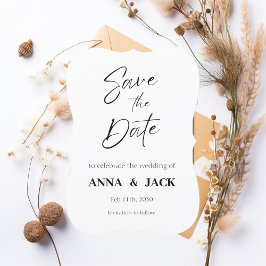 Elegante huwelijksuitnodiging Save the Date Kaart
