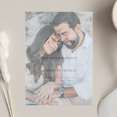 Elegante huwelijksuitnodiging Sheer Overlay Vellum Vellum Uitnodigingen