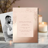 Elegante huwelijksuitnodiging Sjabloon Foto Blush