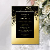 Elegante huwelijksuitnodiging Sjabloon Foto Folie