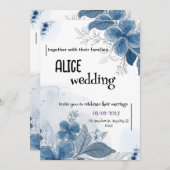 Elegante huwelijksuitnodiging, vier liefde en teen feestdagenkaart (Voorkant / Achterkant)