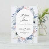 Elegante huwelijksuitnodiging: vier liefde en vreu kaart (Staand voorkant)