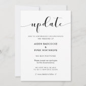 Elegante huwelijksupdate-aankondiging kaart (Voorkant)