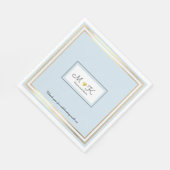 Elegante huwelijksviering receptie bord blauw servetten (Hoek)