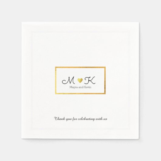 Elegante huwelijksviering receptie wit servet (Voorkant)