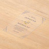 Elegante Huwen met Anker Thema Acryl Uitnodigingen (Laagn)