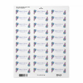 Elegante Hydrangea Adresetiketten Etiket (Full Sheet)