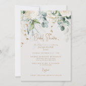 Elegante Hydrangea Beige bruids douche uitnodiging (Voorkant)