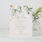Elegante Hydrangea Beige Bruiloft Uitnodiging (Staand voorkant)