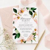 Elegante Hydrangea Blush Bloemen Pensioenfeest Kaart