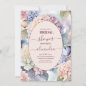 Elegante Hydrangea bruiloft Kaart (Voorkant)