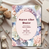 Elegante Hydrangea bruiloft Save The Date
