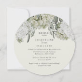 Elegante Hydrangea Cream Rond Vrijgezellenfeest Kaart (Voorkant)