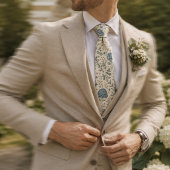 Elegante Hydrangea & Eucalyptus Bruiloft Stropdas