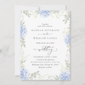 Elegante Hydrangea Floral bruiloft uitnodiging (Voorkant)