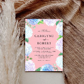 Elegante Hydrangea Floral bruiloft uitnodiging