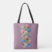 Elegante Hydrangea Floral Canvas tas (Achterkant)
